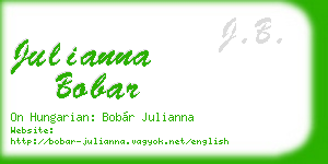 julianna bobar business card